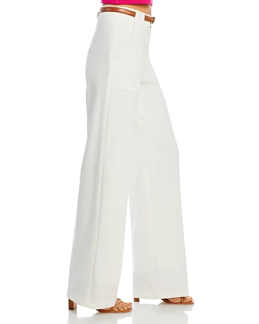 Belt Loops Wide Leg Pants