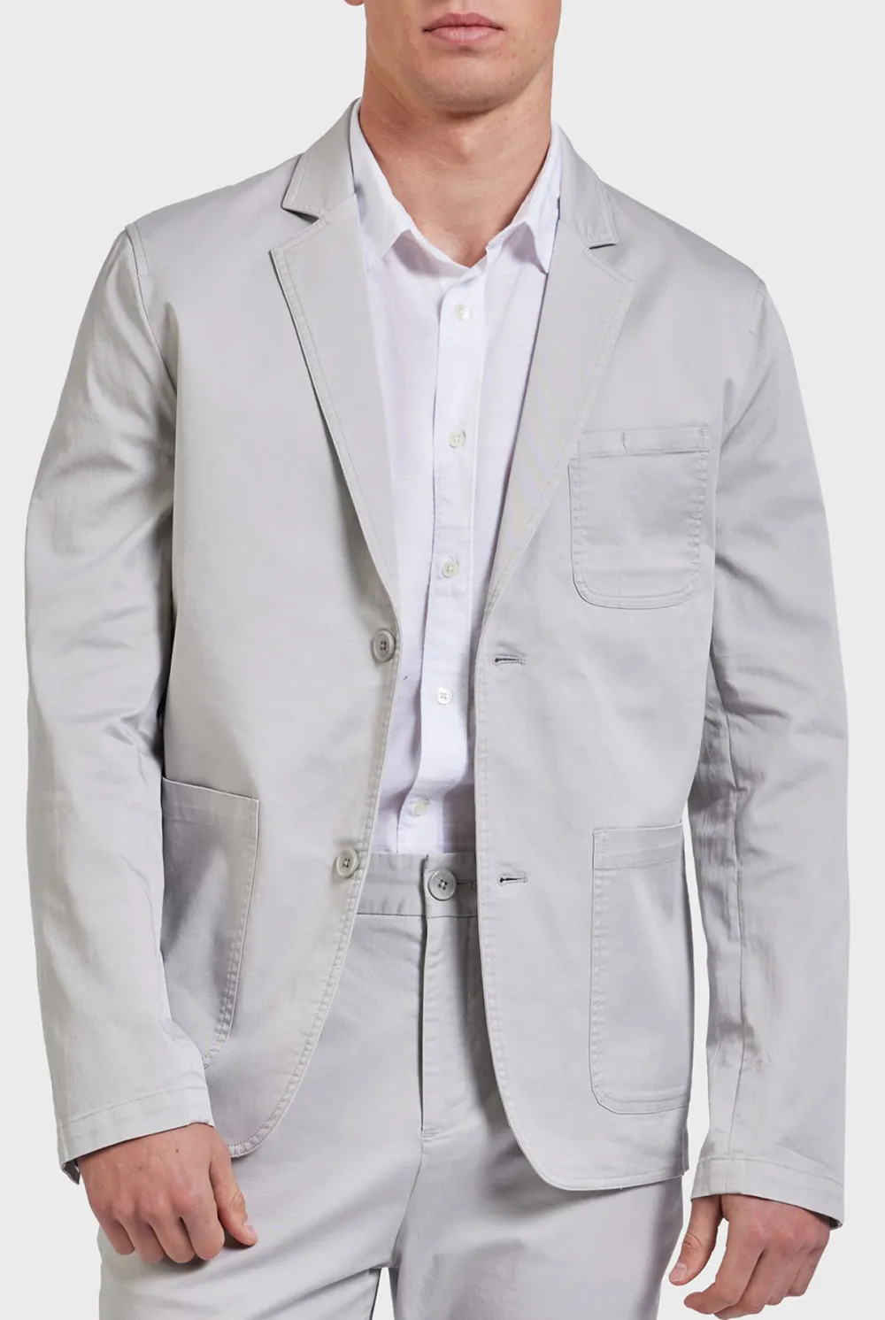 Stone Cotton Blazer