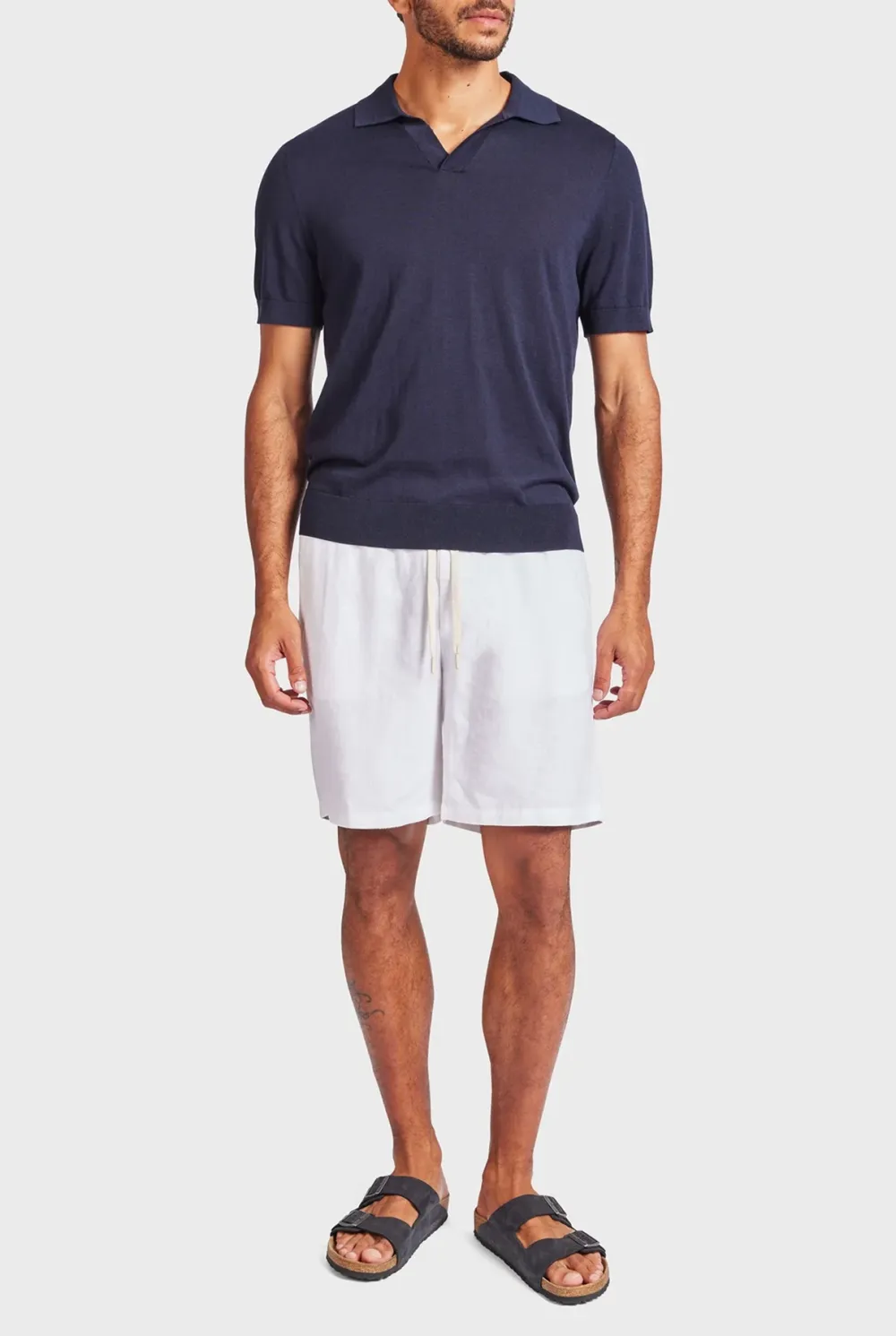 Elastic Waist Contrast Drawcord Short