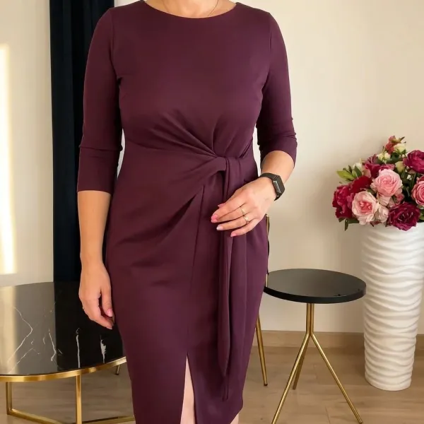 Vivelyn Tie Front Midi Dress