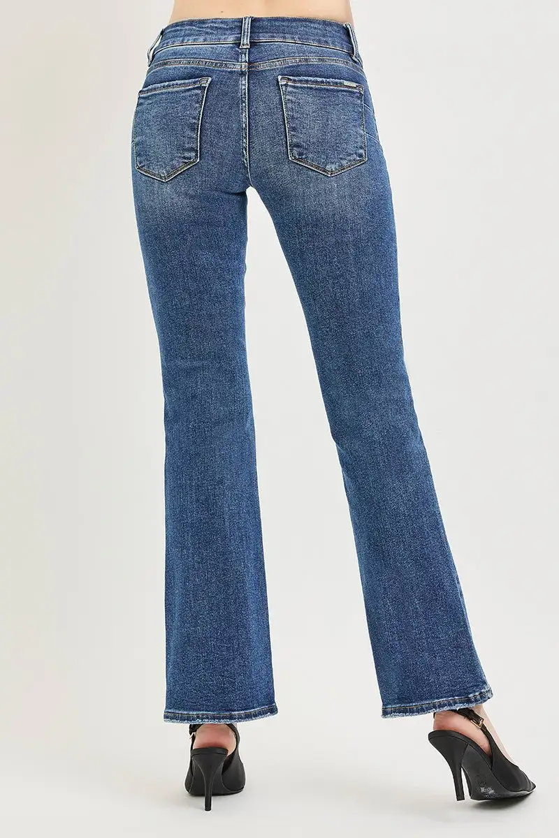 Low Rise Flare Leg Denim Jeans