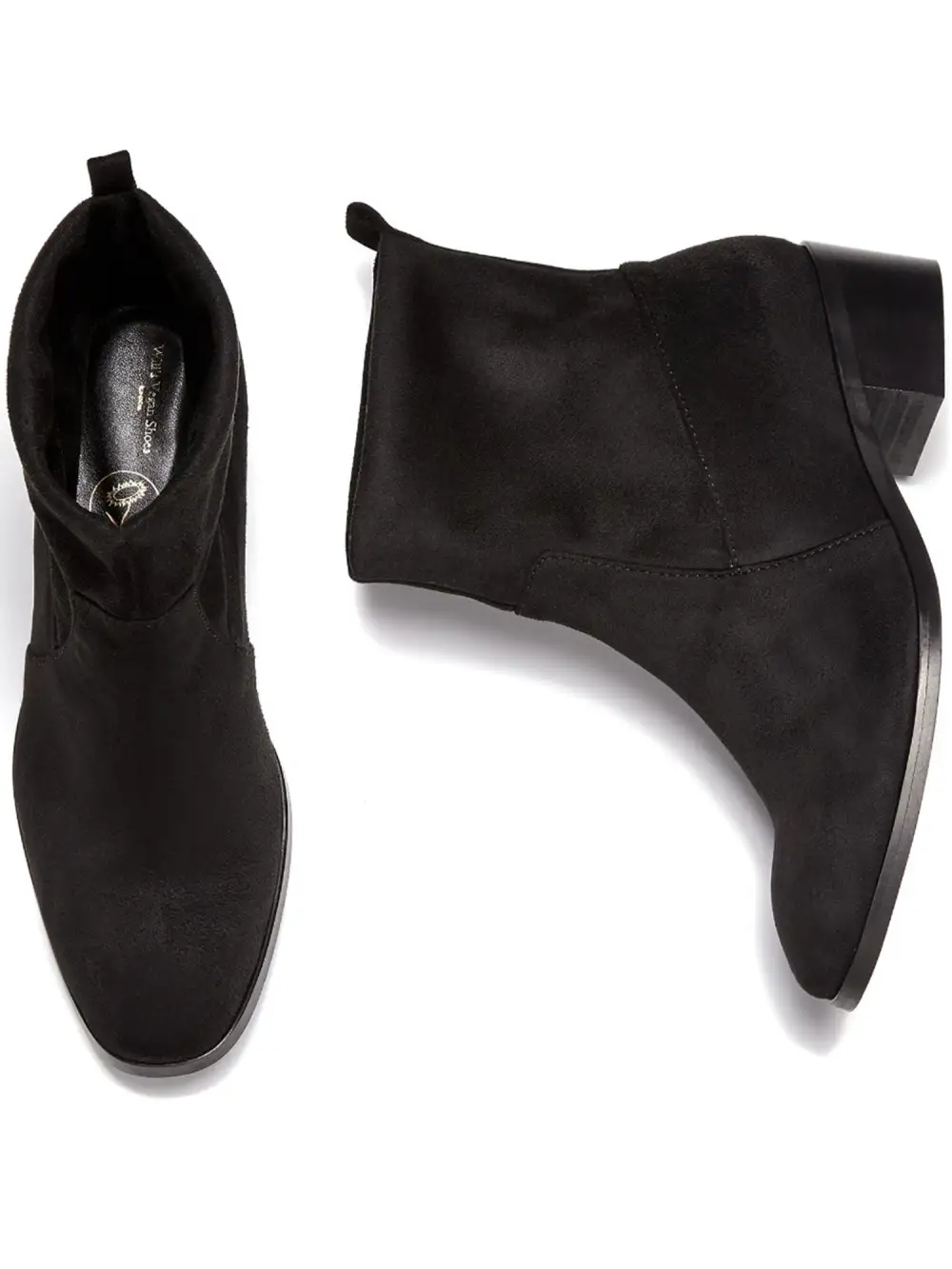 Women's Pull On Vegan Suede Ankle Boots