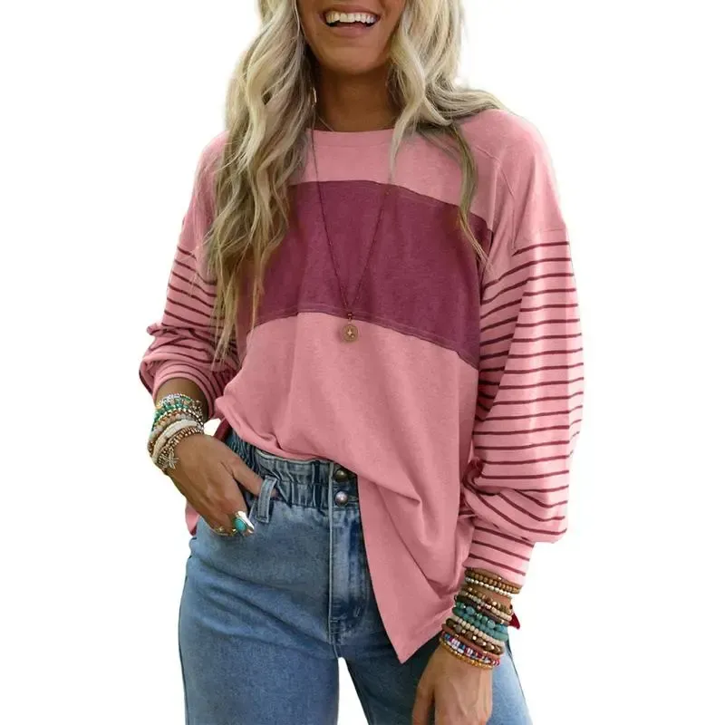 Womens Casual Color Block Shirts