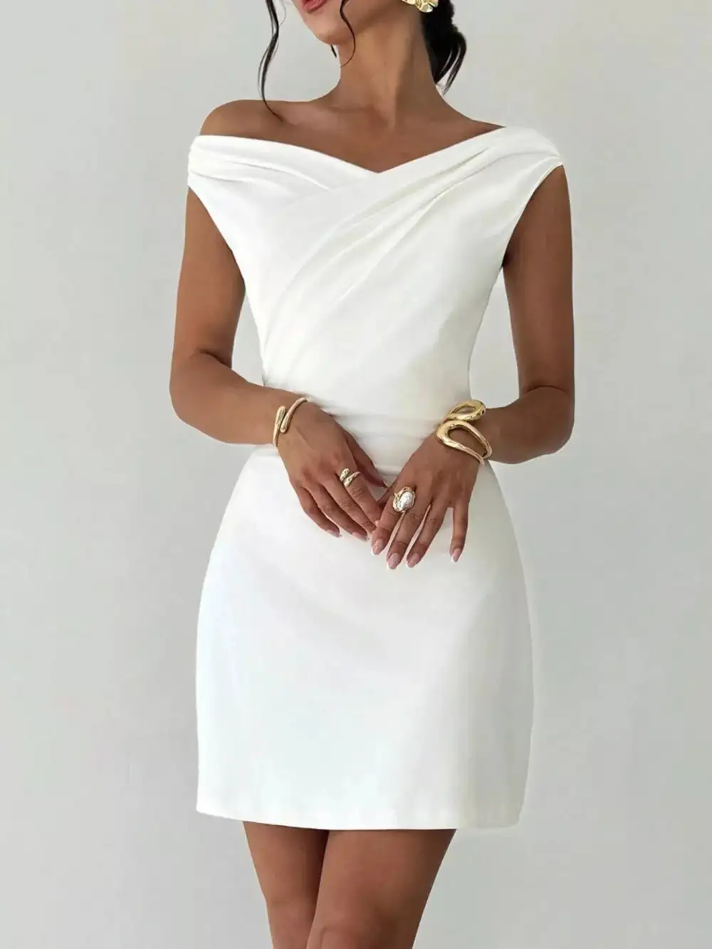 Structured Shape Elegant Mini Dress