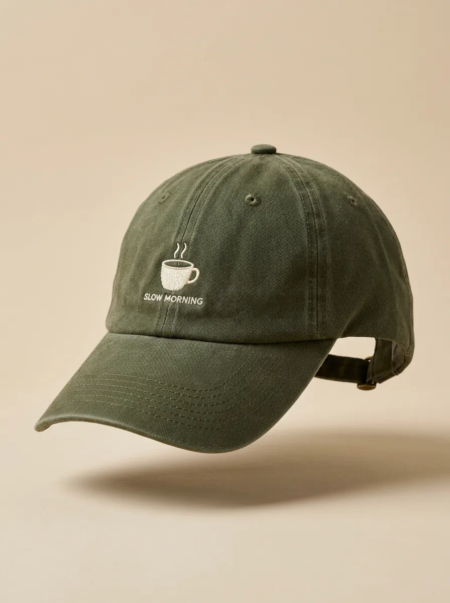 Versatile Coffee-Lover Slow-Morning Embroidered Unisex Baseball Cap