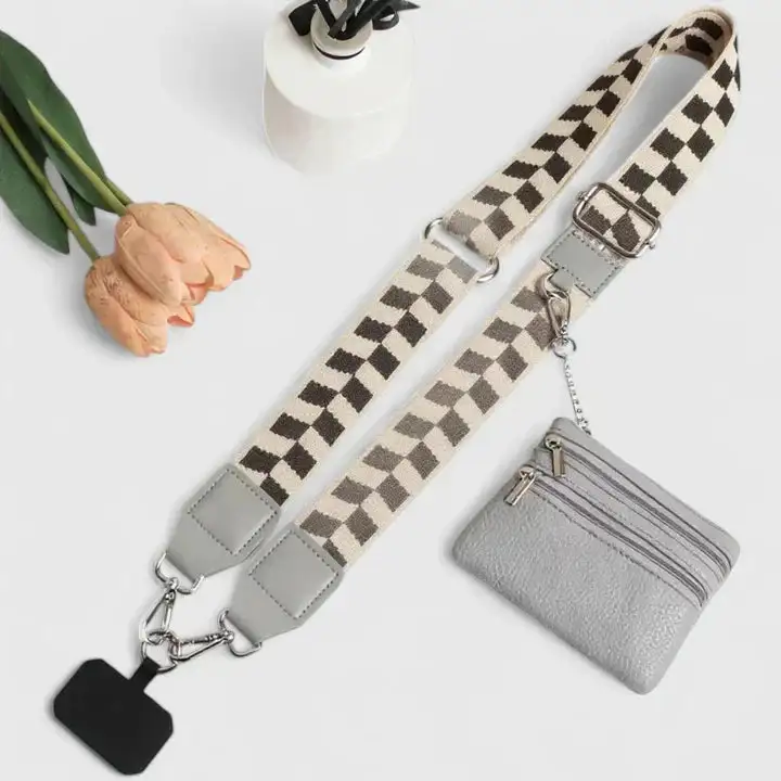 Wide Strap Twill Handbag