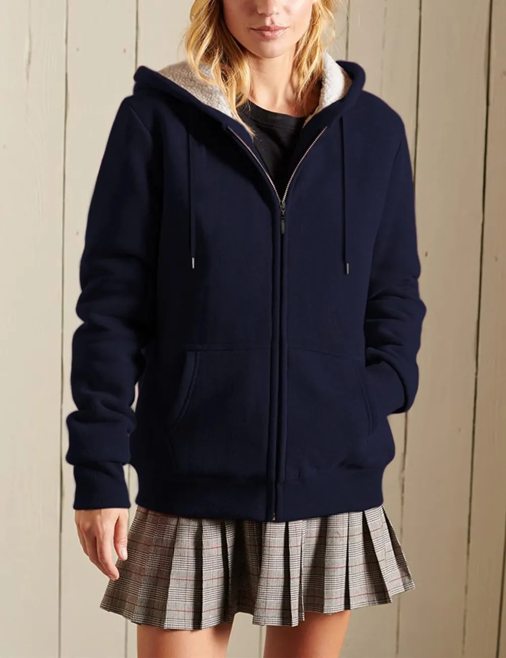 Women's Winter Hoodies Pullover Sherpa Fleece Warm Heavyweight Sweatshirt