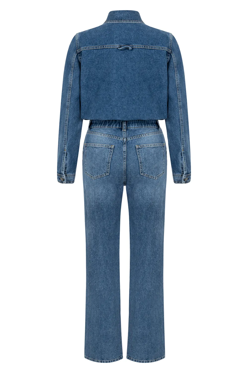Casual Style Denim Jumpsuit