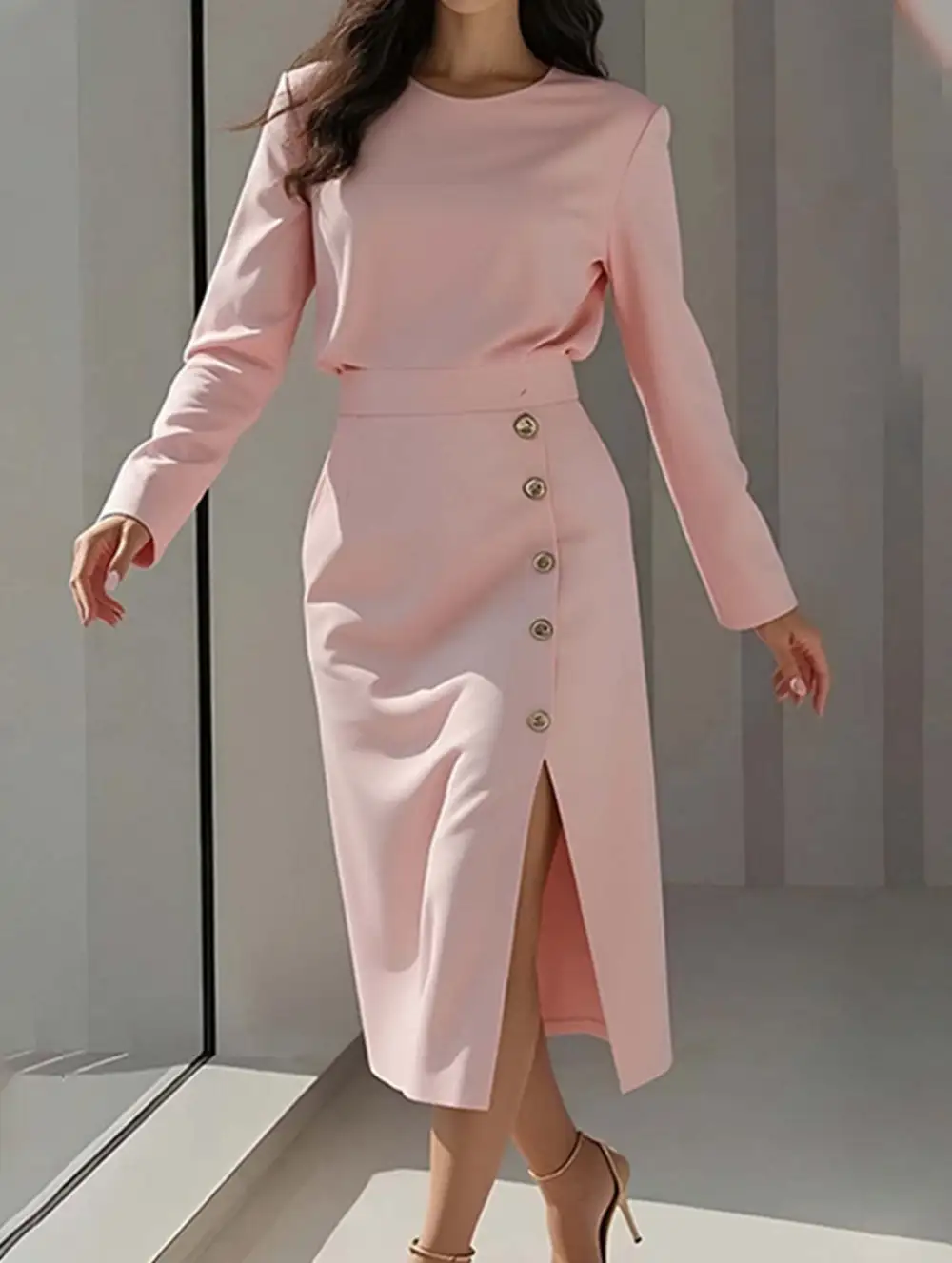 Slim-Fit Split Hem Dress