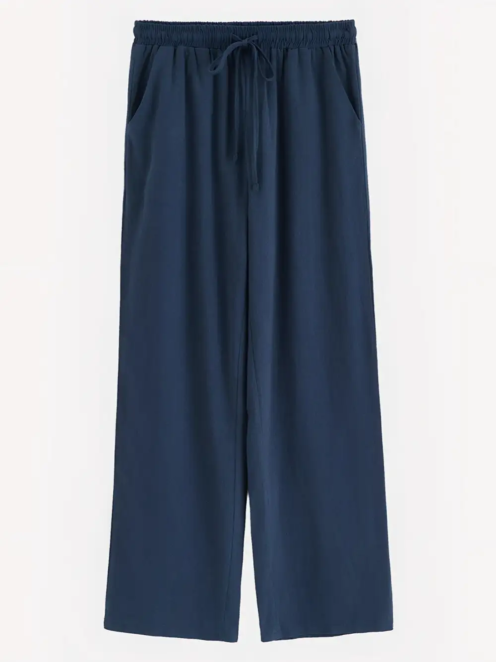 Wide Leg Drawstring Pocketed Pants