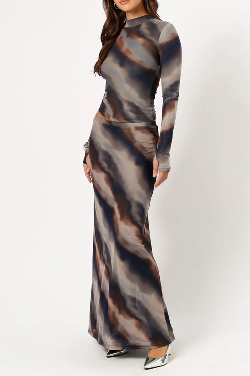 DUSK PRINT MAXI SKIRT