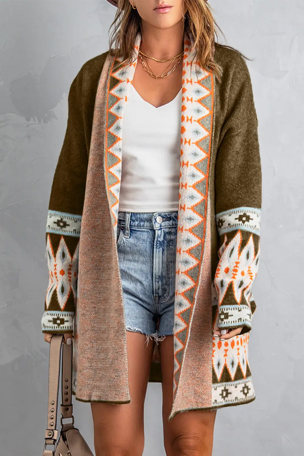 Modern Layer Open Front Cardigan