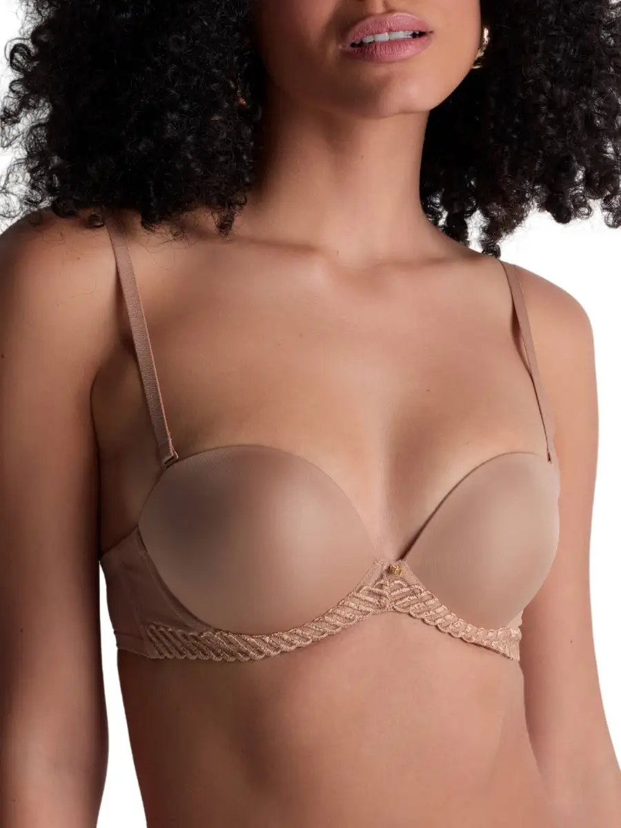 Padded Molded Seamless Sheer Strapless Bra
