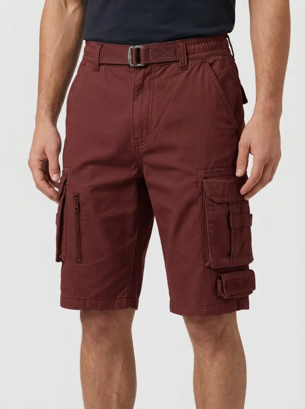 Men's Outdoor Tactical Olive Green Multi-Pocket Cargo Shorts
