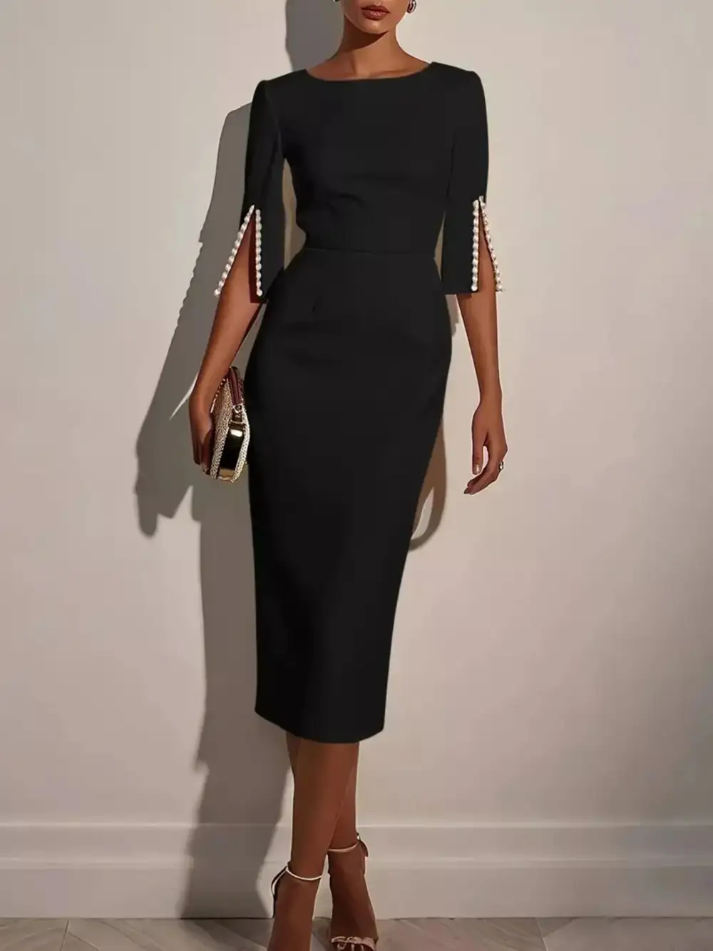 Side Slit Midi Dress