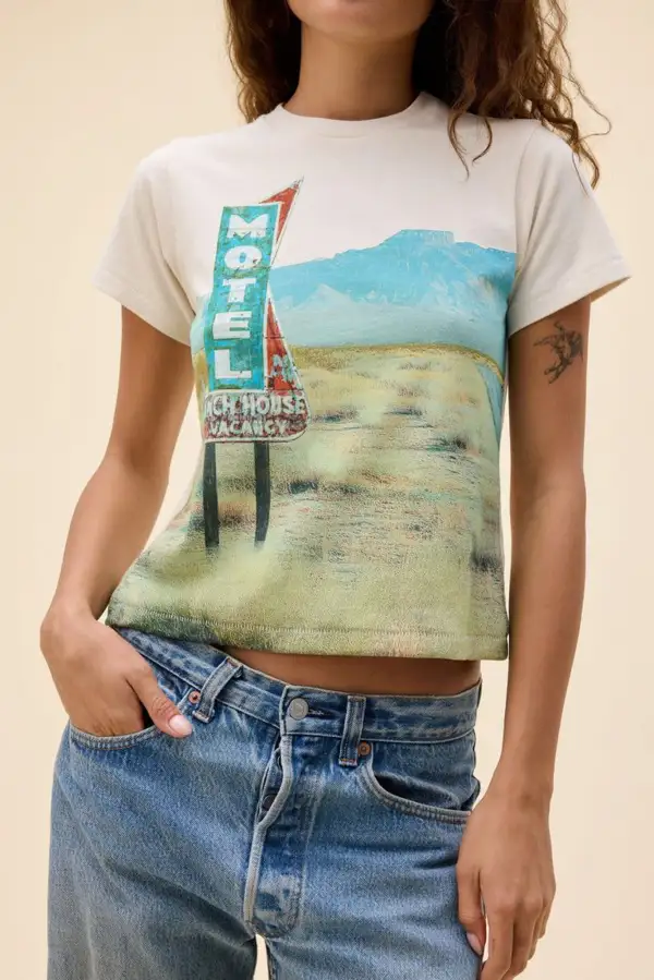 Printed Oversized Fitted Tee