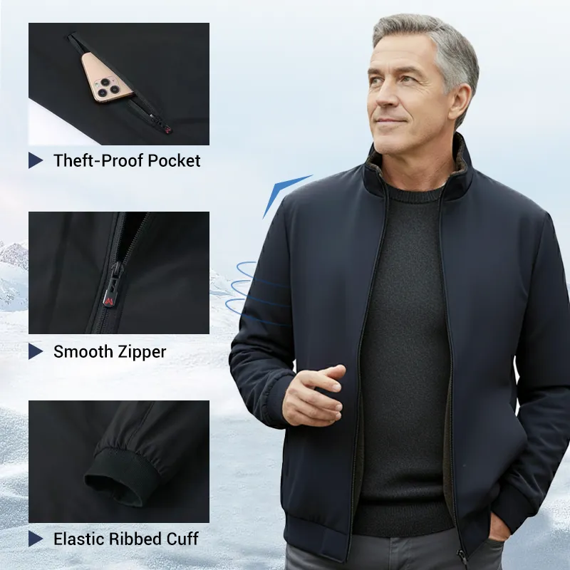 🔥 Winter Essential – 50% OFF Today! | Men's Zip-Up Warm Jacket All-Weather Protection