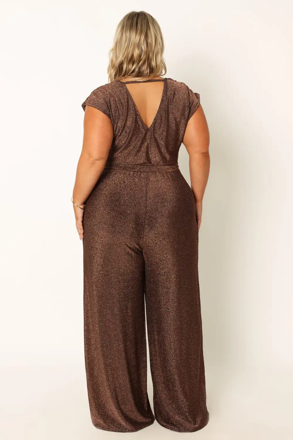 Modern V-Neck Wide-Leg Sleeveless Jumpsuit