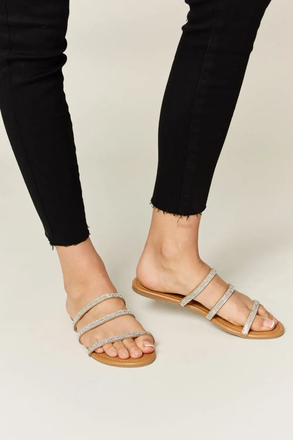 Modern Flats Rhinestone Sandals