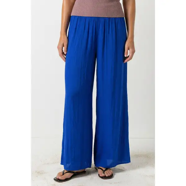 Woven Roomy Wide Leg Casual Pants