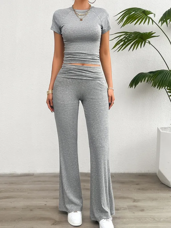 Clean Slim Fit Short Sleeve Long Shorts