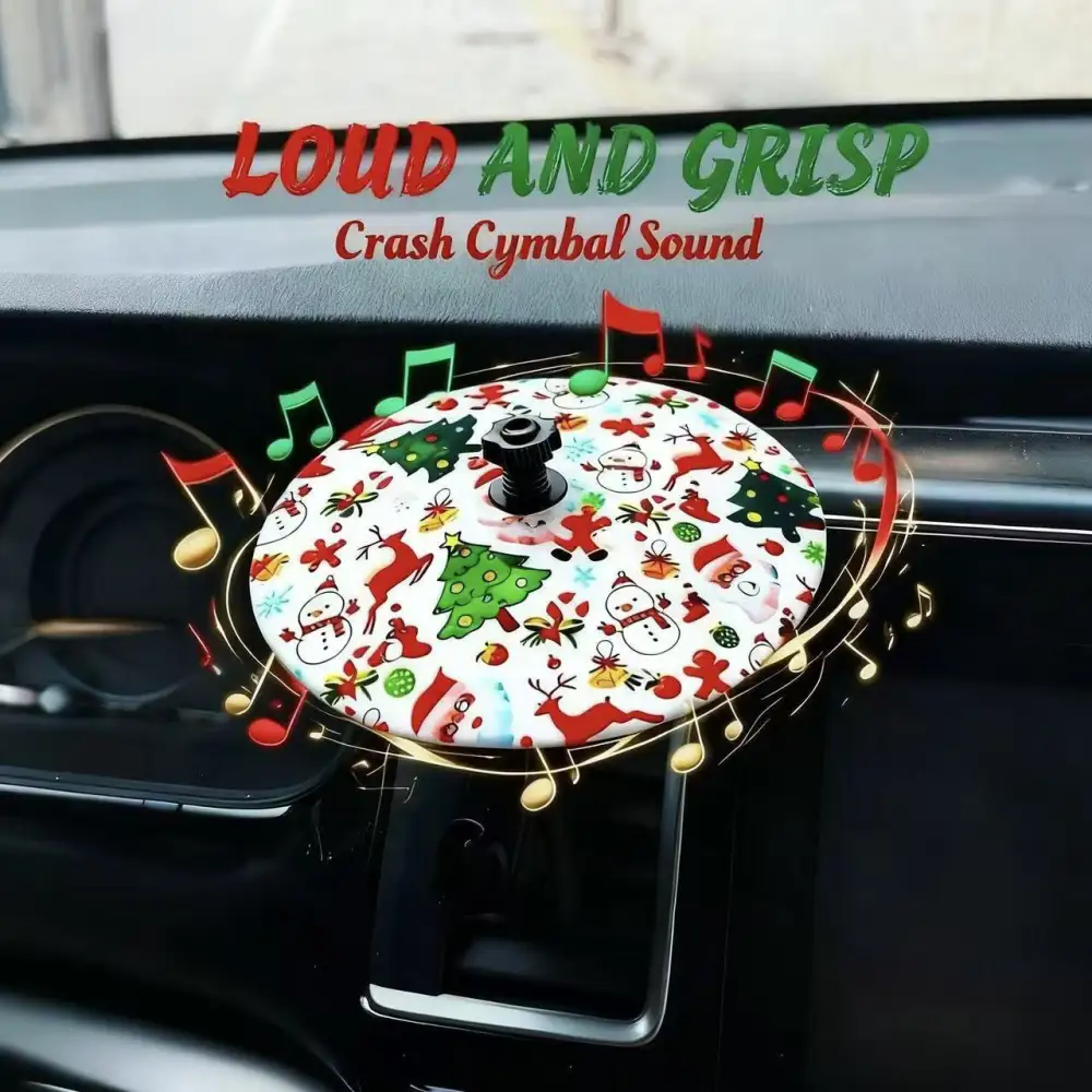 Car Dashboard Drum Cymbal – Fun Accessory for Music & Rock Fans