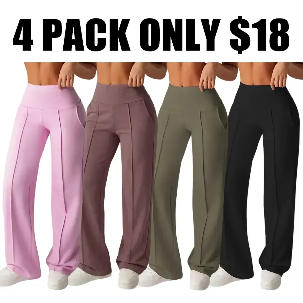 Women's Wide Leg High Waist Sweatpants with Pockets | Sporty Casual Style