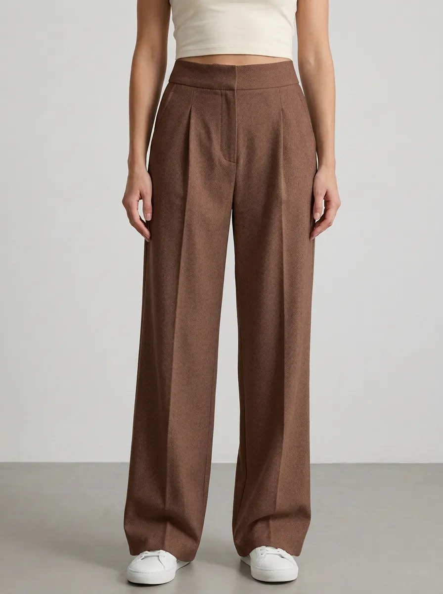 Classic Wide-Leg Printed Women's Wide-Leg Pants