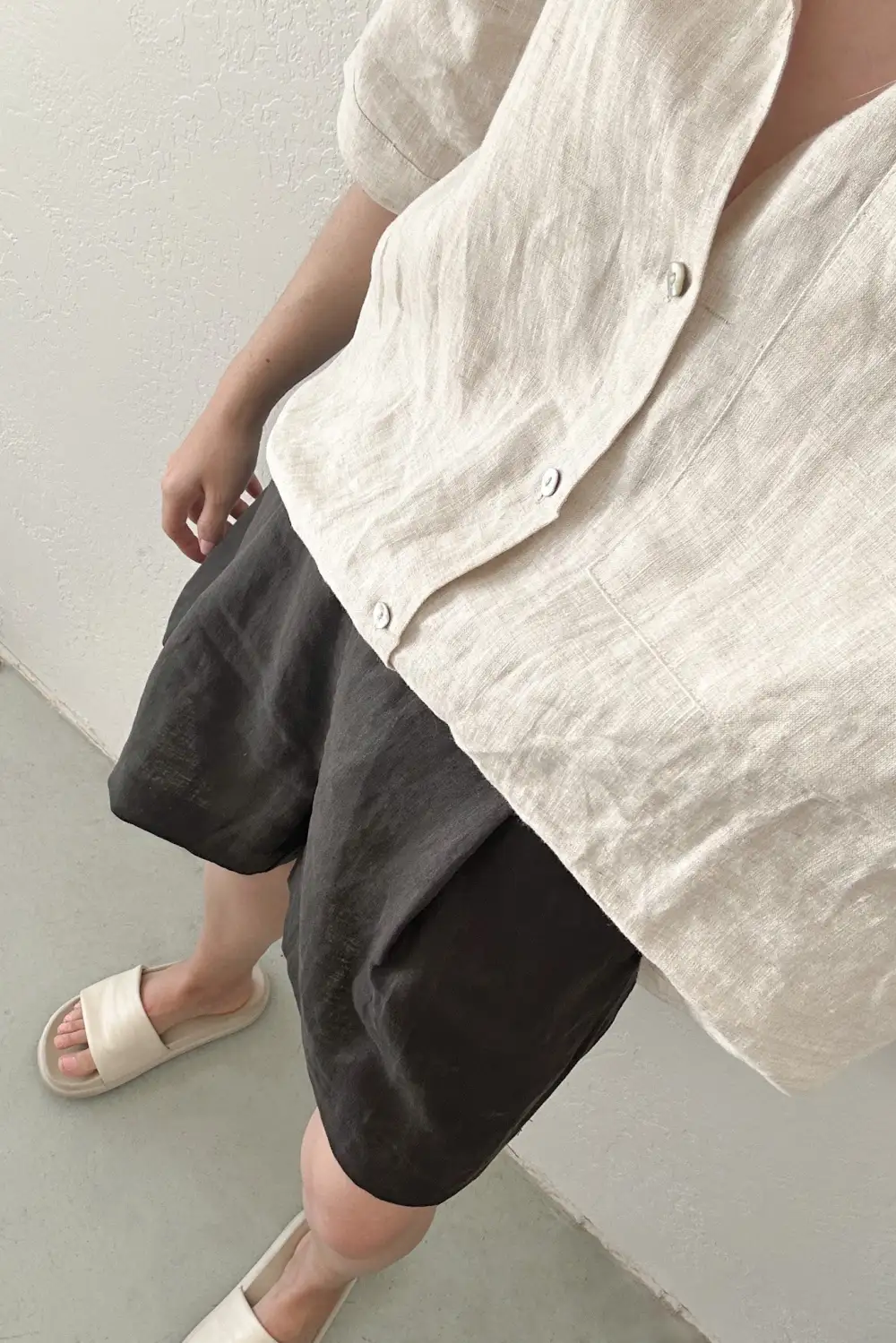 Smooth Fit Soft Linen Blend Shorts