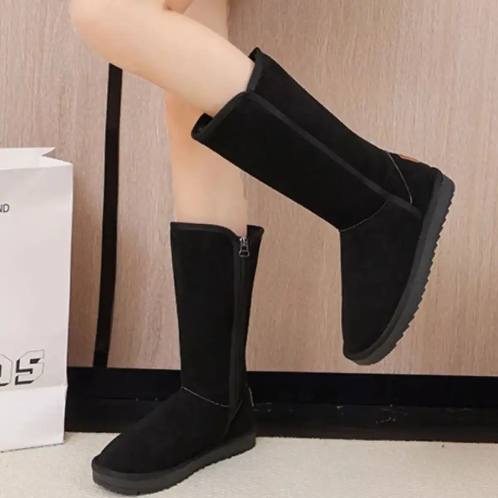 Knee High Boots with Zipper