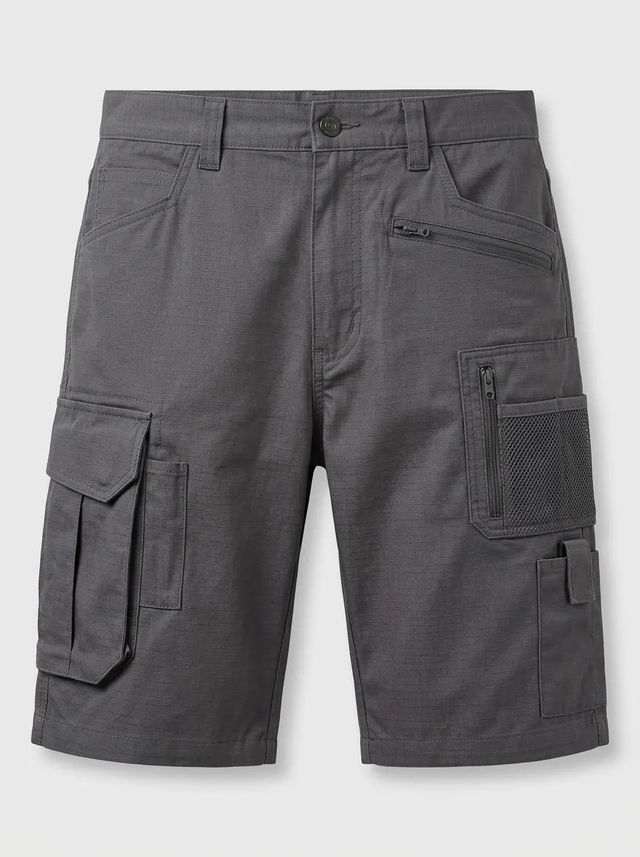 Men's Tactical Workwear Multi-Pocket Ripstop Cargo Shorts