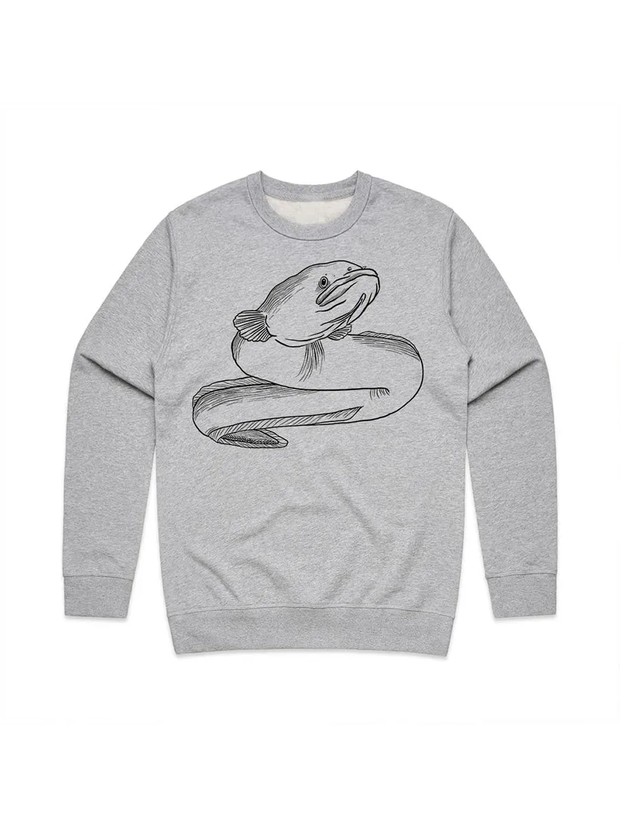 A versatile sports shirt with a simple long-fin eel animal pattern
