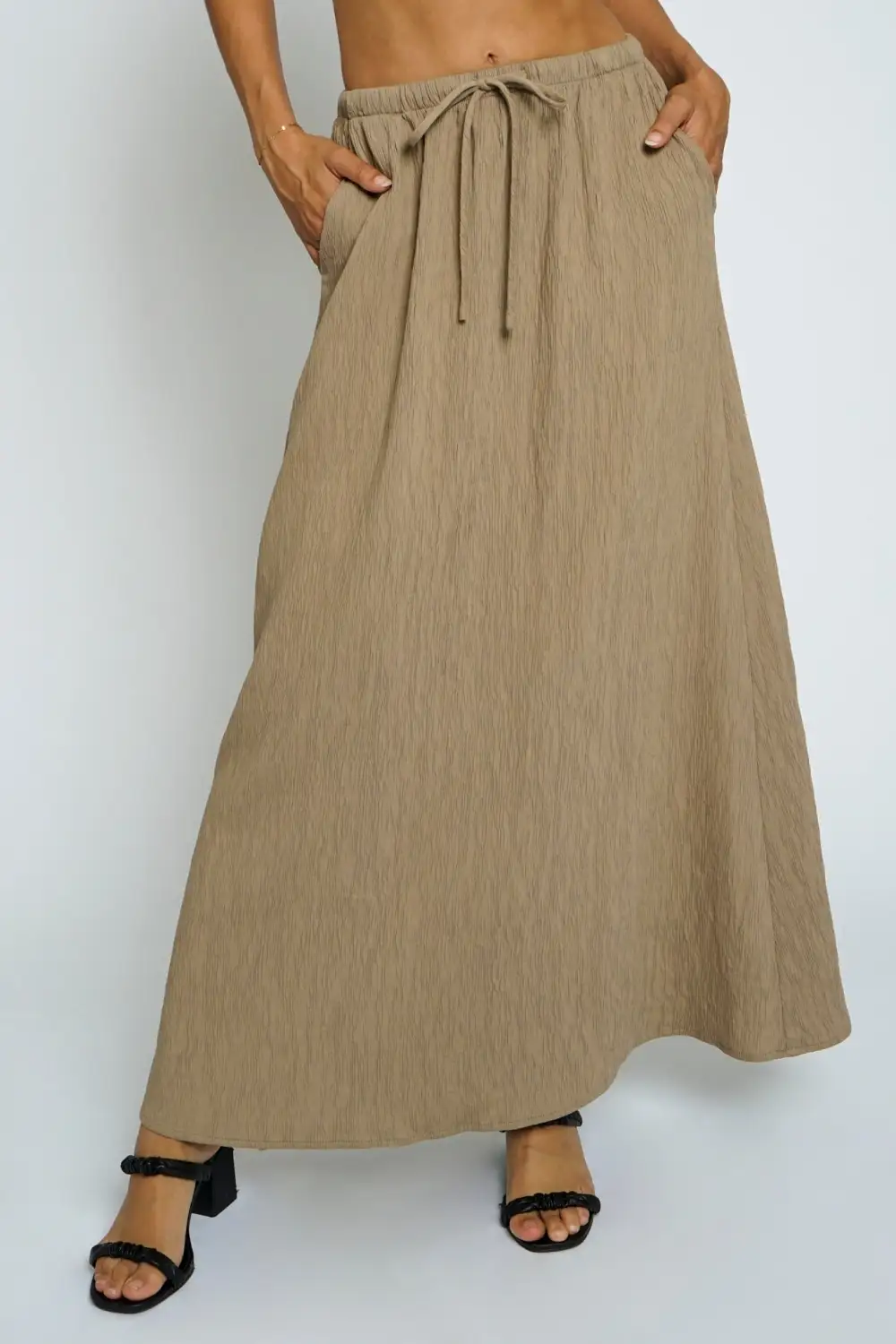 Plisse Maxi Skirt