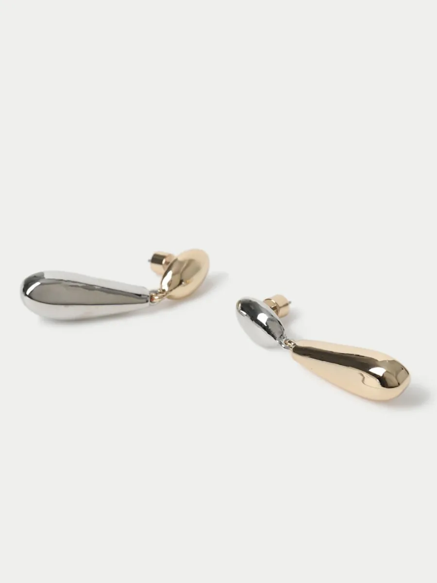 Contrast Color Drop Earrings