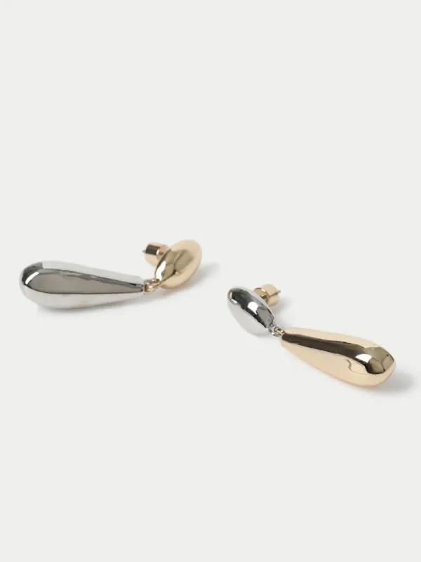 Contrast Color Drop Earrings