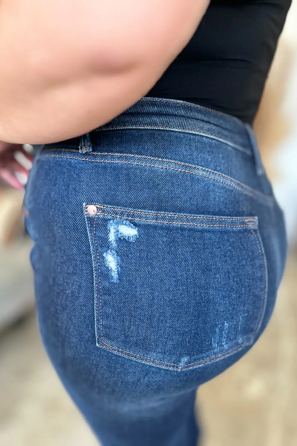 High-Waist Raw-Hem Distressed Washed Straight Leg Jeans