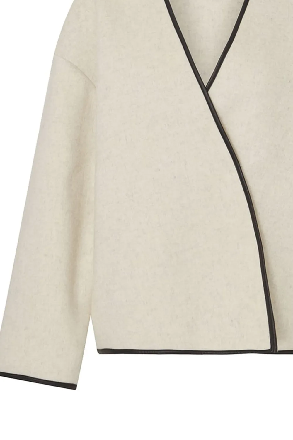 Asymmetric Hem Wool Jacket