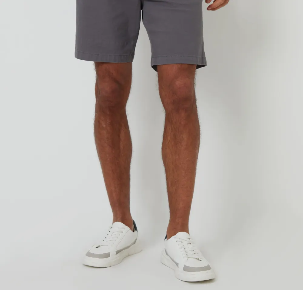 Men's Slate Gray Regular-Fit Stretch Chino Shorts