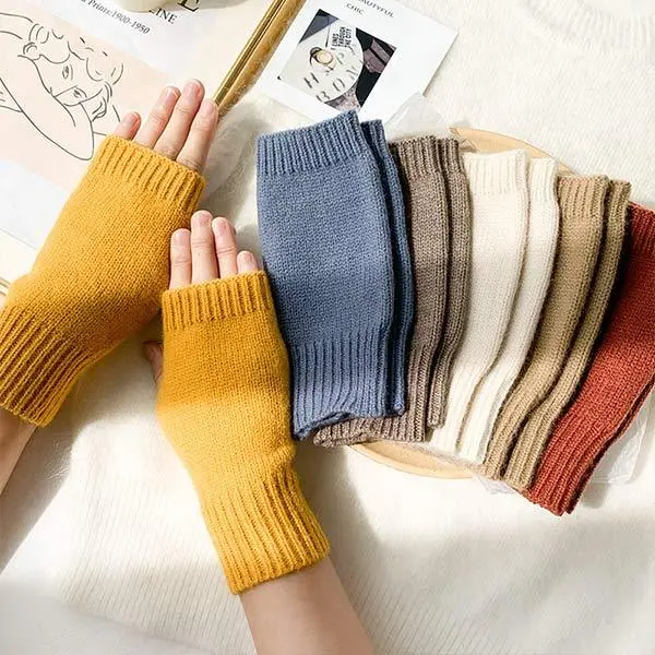 Women'S Knit Fingerless Gloves 87224550C
