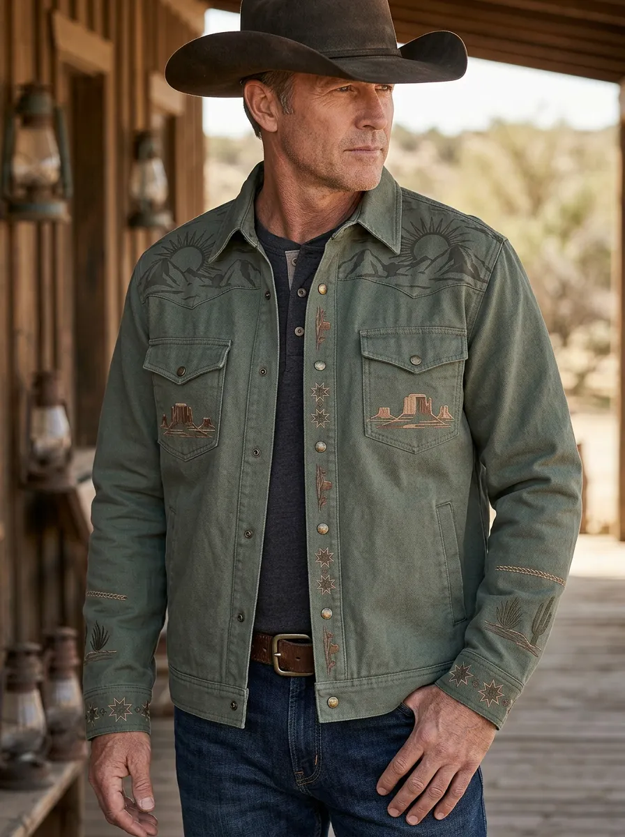 Men's Western Cowboy Desert Mountain Jacket