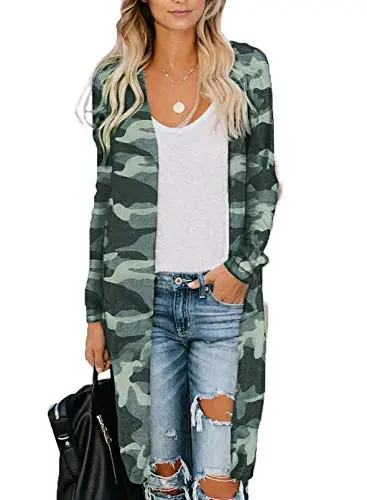 Womens2022FashionCasualOpenFrontPrintedCardigansSweatersThinCoatsJacketsOuterwear