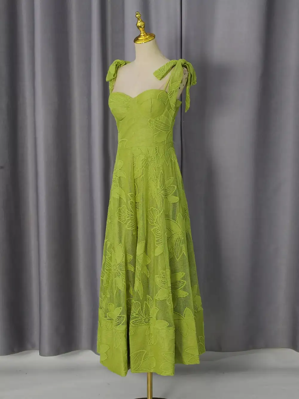 Sweetheart Neck Tie-Strap Dress
