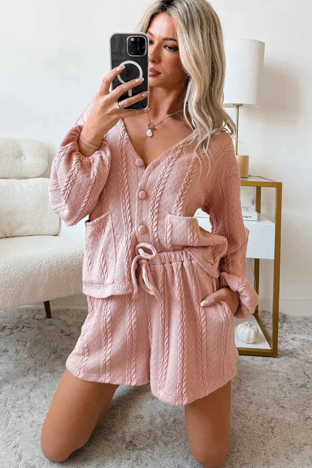 Knit Shorts Relaxed Shorts Lounge Set Comfort