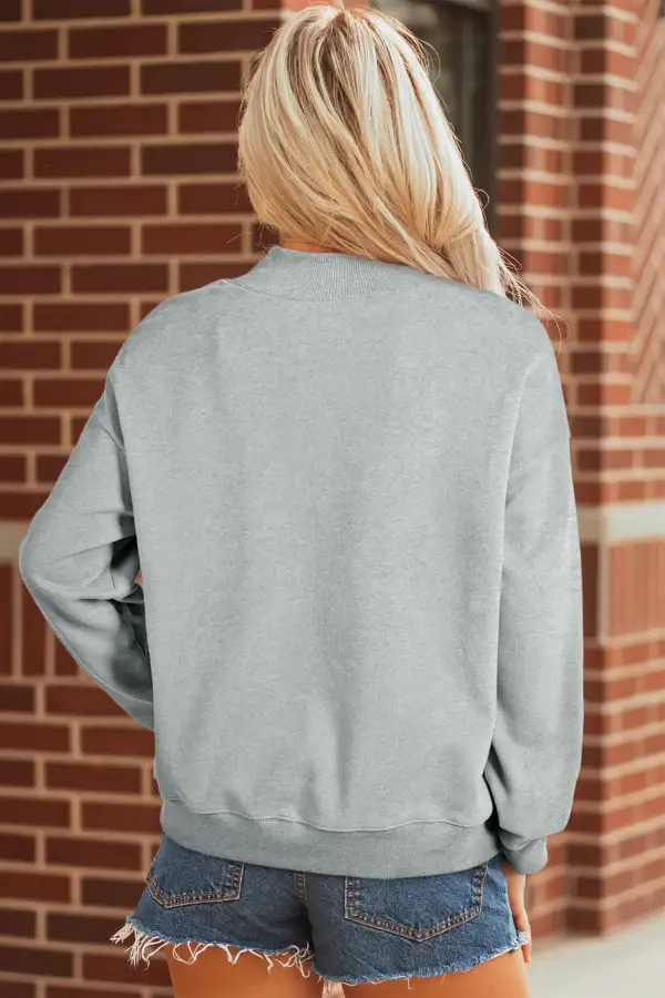 Relaxed Mock Neck Sweatshirt