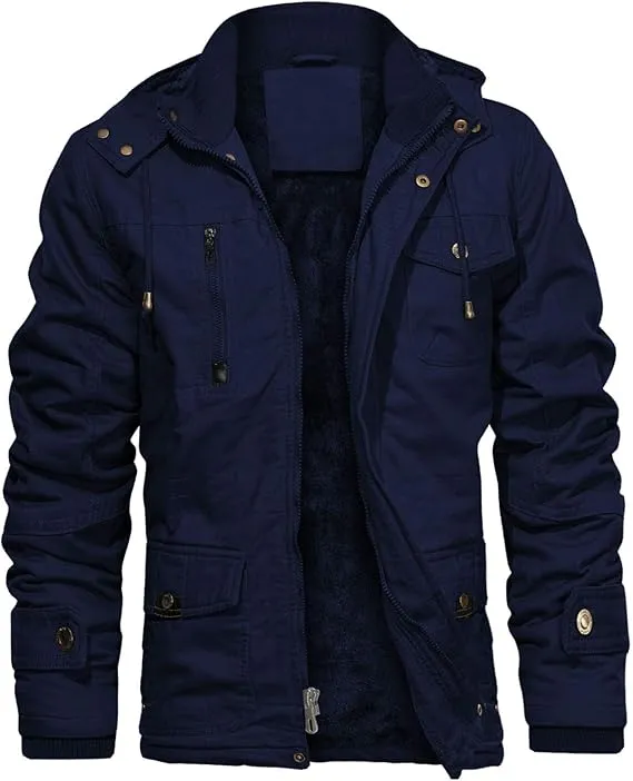 🧥 Men’s Thick Winter Jacket with Hood – Built for Warmth. Designed for Strength.