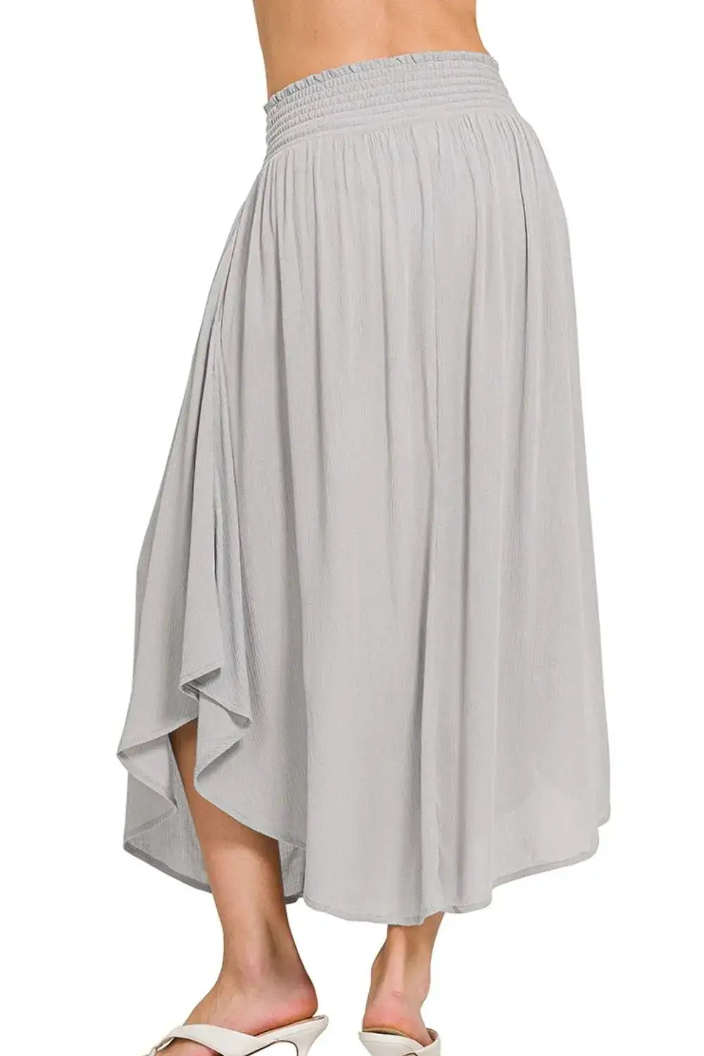 Smocked Pocket Detail Skirt