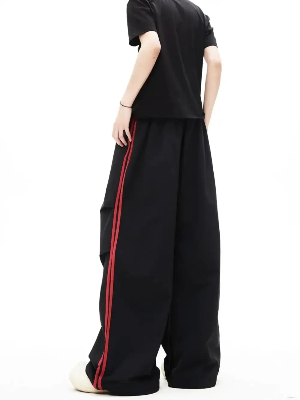 Men's Wide Leg Pants with Side Stripes