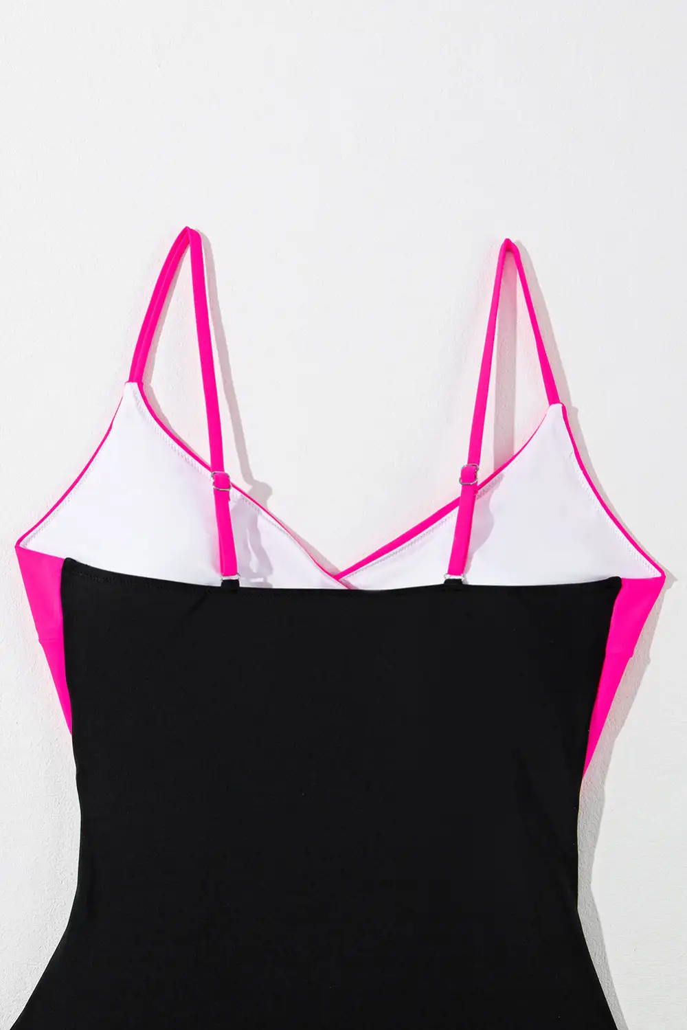 Crossover Blocked Pattern Panel Detail One Swimsuit