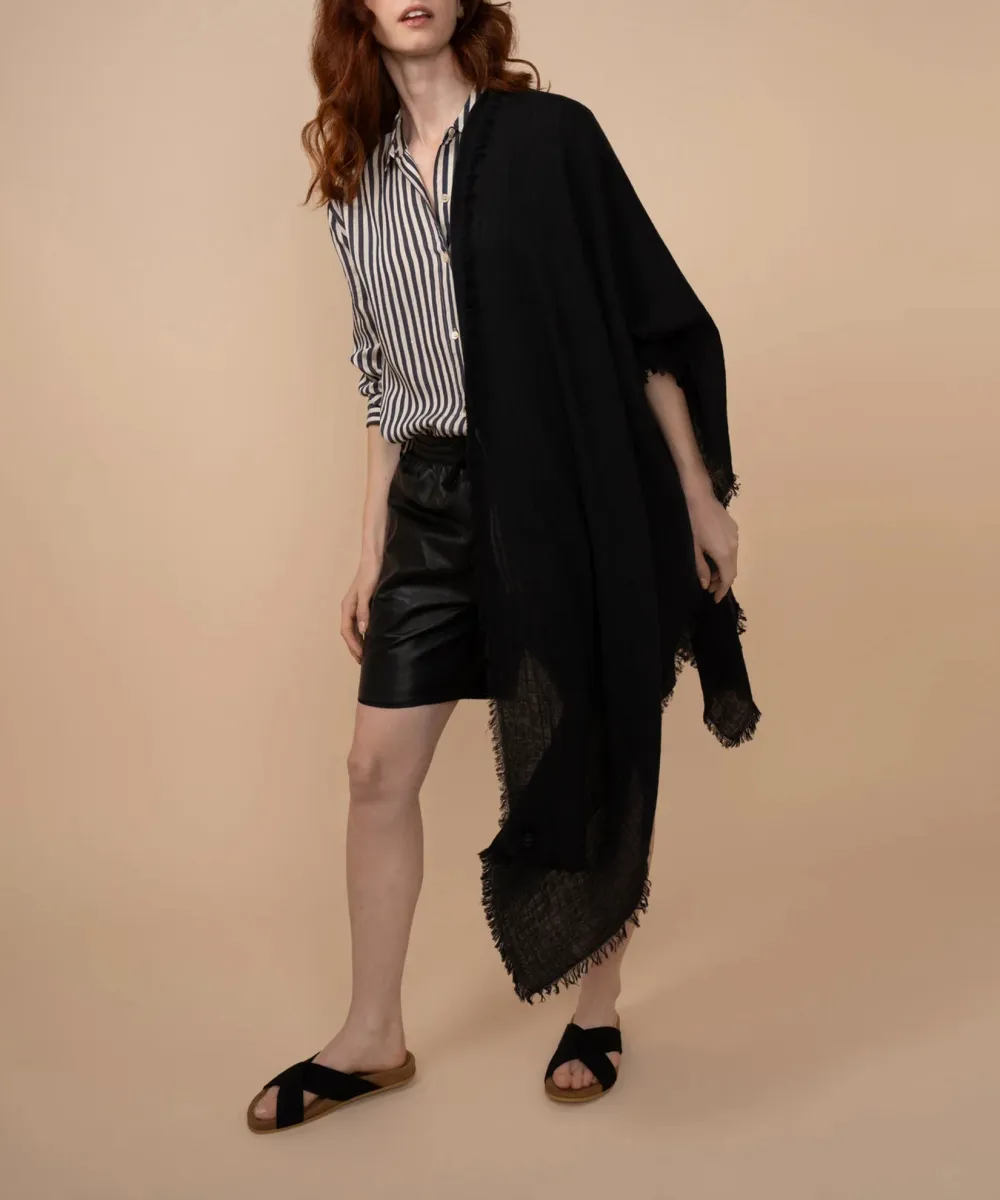 Plain Casual Style Lightweight Wrap