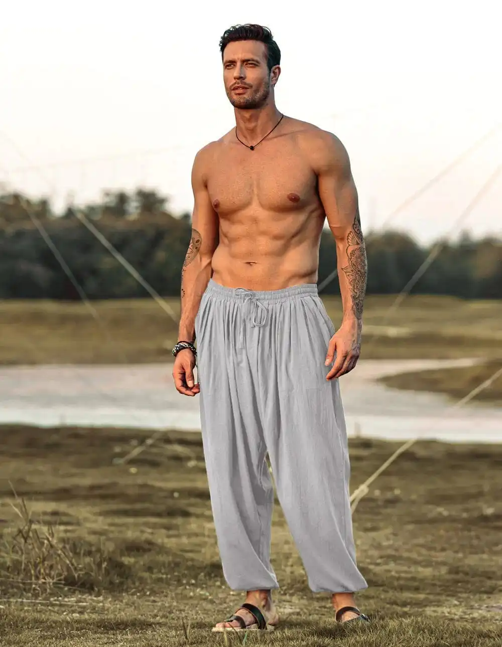 Loose Fit Linen Pants
